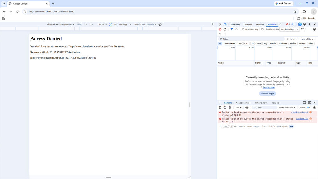 Examples of Technical Interference and Backend Vulnerabilities on Company Career Pages image